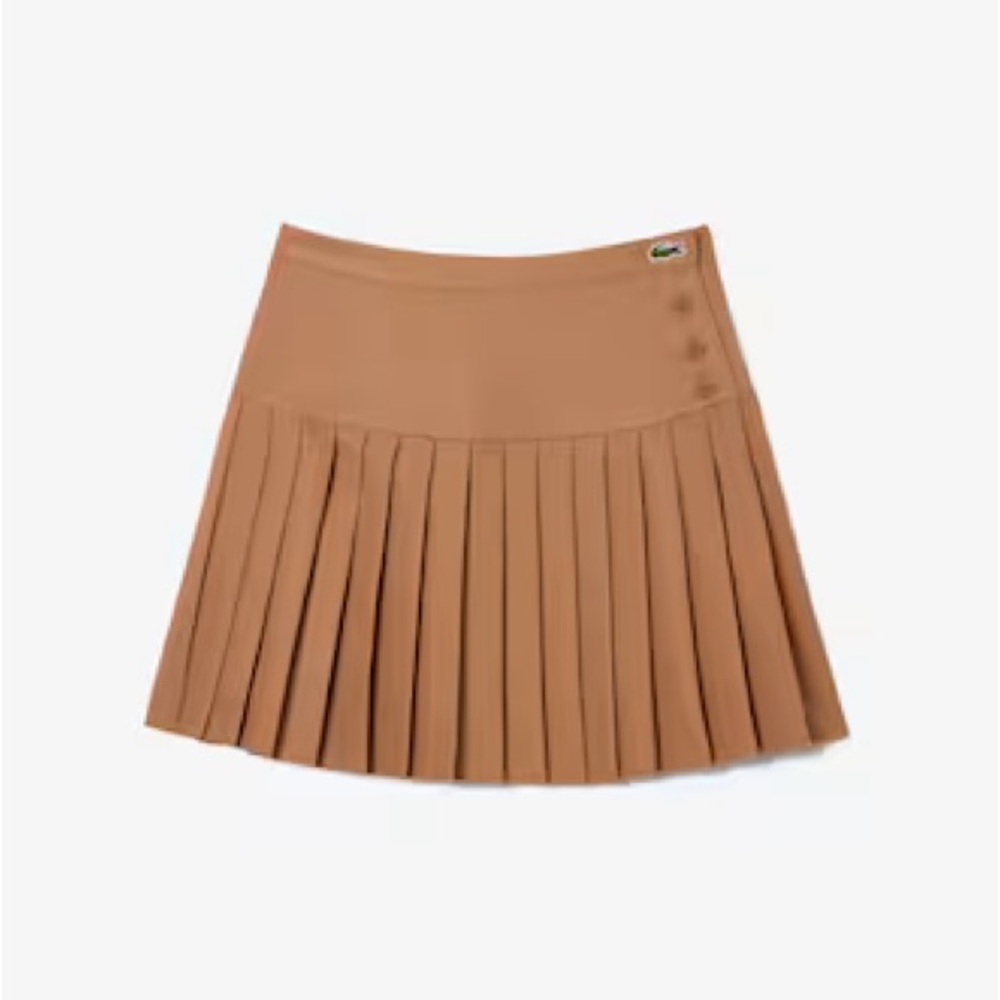 Lacoste Women's Brown Pleated Mini Skirt